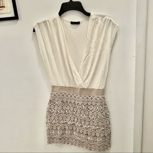 Love Culture Size Medium Crochet Detail Plunging Plunge Front